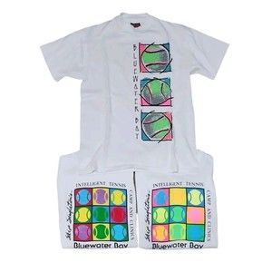 Vintage Bluewater Bay FL Tennis T-shirts Set of 3 Skip Singleton Single Stitch